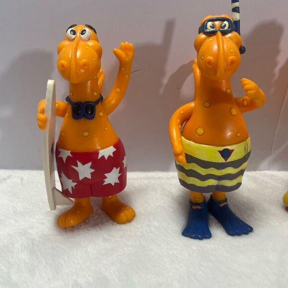 4 CHEESASAURUS REX Dinosaur Vintage Kraft Bendy Figure Lot Toy Mac N Cheese 1991 - Picture 2 of 7